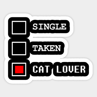 cat lover forever statement quote meme merch Sticker